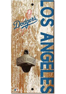 Los Angeles Dodgers Distressed Bottle Opener Sign