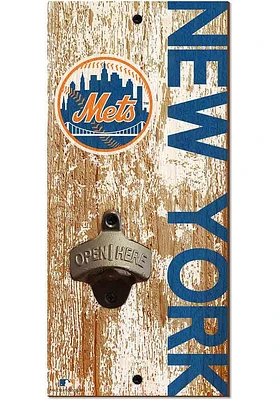 New York Mets Distressed Bottle Opener Sign