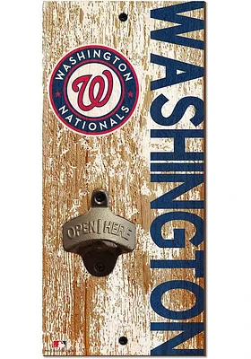 Washington Nationals Distressed Bottle Opener Sign