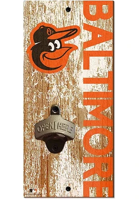Baltimore Orioles Distressed Bottle Opener Sign