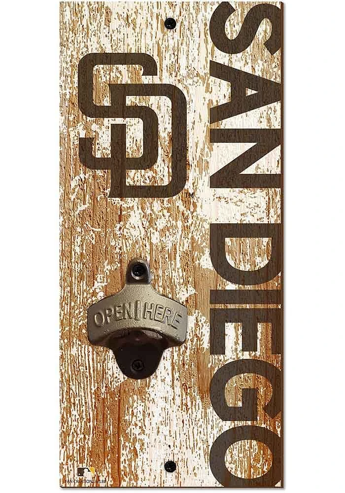 San Diego Padres Distressed Bottle Opener Sign