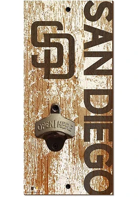 San Diego Padres Distressed Bottle Opener Sign
