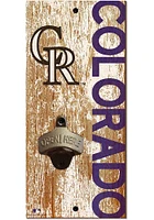 Colorado Rockies Distressed Bottle Opener Sign