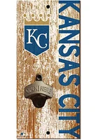 Kansas City Royals Distressed Bottle Opener Sign - Blue
