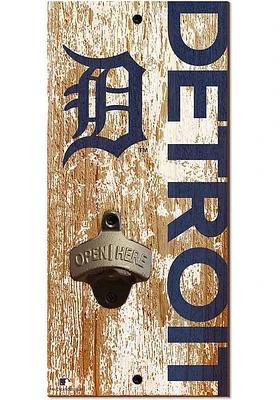 Detroit Tigers Distressed Bottle Opener Sign