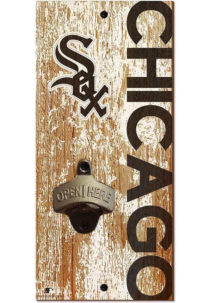 Chicago White Sox Distressed Bottle Opener Sign
