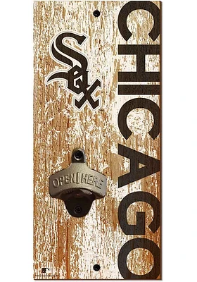 Chicago White Sox Distressed Bottle Opener Sign
