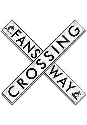 Miami Marlins 24 Inch Fans Way Crossing Wall Art