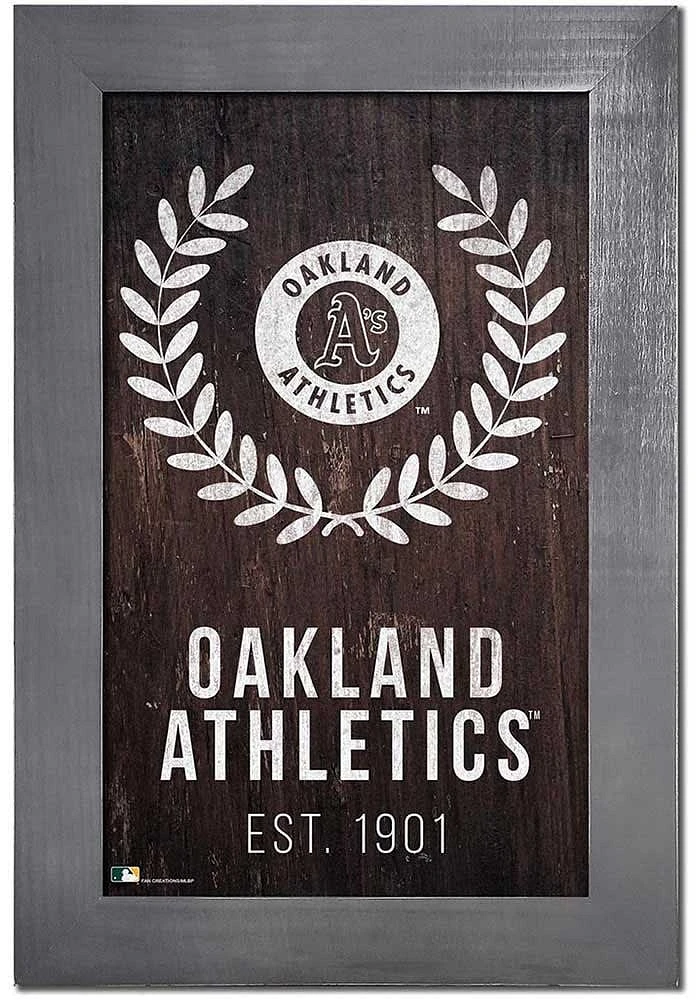 Oakland Athletics Laurel Wreath Sign