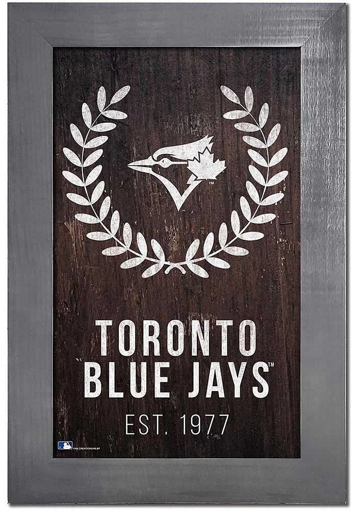 Toronto Blue Jays Laurel Wreath Sign - Blue