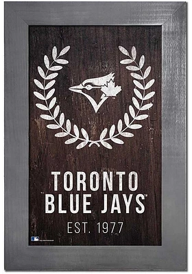Toronto Blue Jays Laurel Wreath Sign - Blue