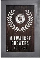 Milwaukee Brewers Laurel Wreath Sign