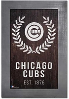 Chicago Cubs Laurel Wreath Sign