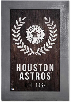 Houston Astros Laurel Wreath Frame Sign