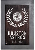 Houston Astros Laurel Wreath Frame Sign
