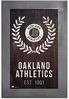Oakland Athletics Laurel Wreath Frame Sign