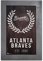 Atlanta Braves Laurel Wreath Frame Sign