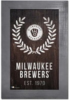 Milwaukee Brewers Laurel Wreath Frame Sign