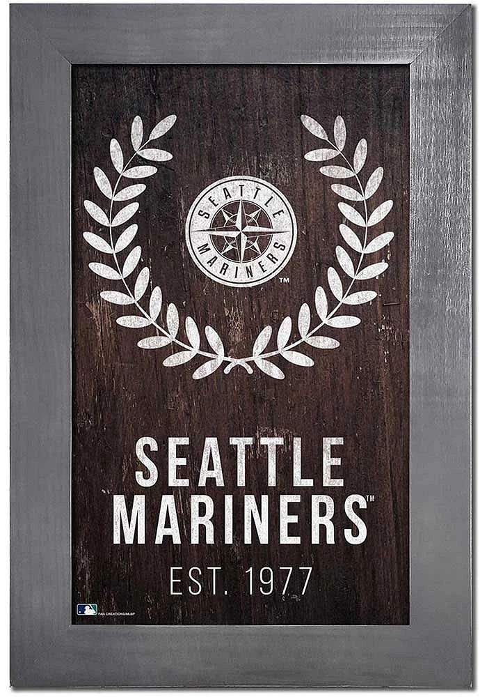 Seattle Mariners Laurel Wreath Frame Sign