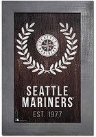 Seattle Mariners Laurel Wreath Frame Sign