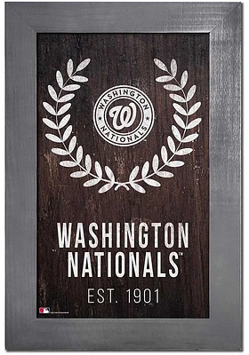 Washington Nationals Laurel Wreath Frame Sign