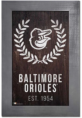 Baltimore Orioles Laurel Wreath Frame Sign