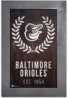 Baltimore Orioles Laurel Wreath Frame Sign