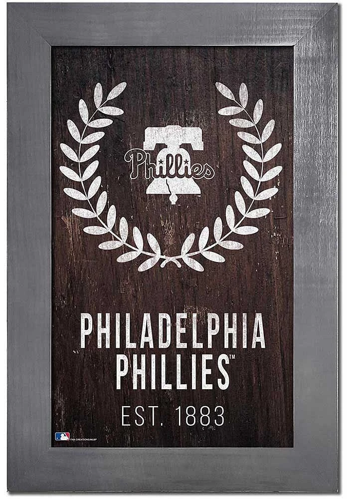 Philadelphia Phillies Laurel Wreath Frame Sign