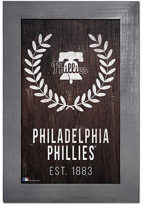 Philadelphia Phillies Laurel Wreath Frame Sign