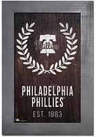 Philadelphia Phillies Laurel Wreath Frame Sign