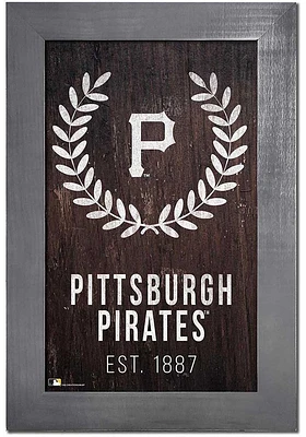 Pittsburgh Pirates Laurel Wreath Frame Sign