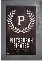Pittsburgh Pirates Laurel Wreath Frame Sign