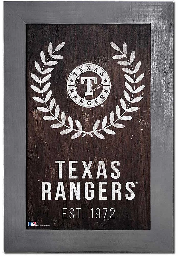 Texas Rangers Laurel Wreath Frame Sign