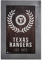 Texas Rangers Laurel Wreath Frame Sign