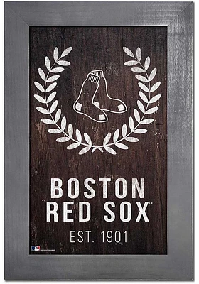 Boston Red Sox Laurel Wreath Frame Sign