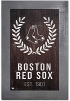 Boston Red Sox Laurel Wreath Frame Sign