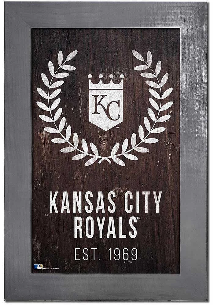 Kansas City Royals Laurel Wreath Frame Sign - Blue