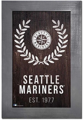 Seattle Mariners Laurel Wreath Sign