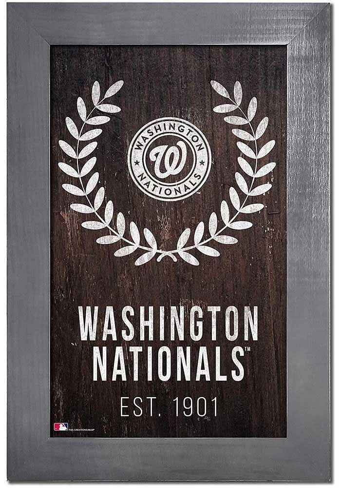 Washington Nationals Laurel Wreath Sign