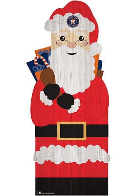 Houston Astros 31 Inch Santa Leaner Sign
