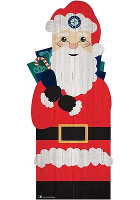 Seattle Mariners 31 Inch Santa Leaner Sign