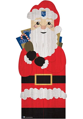 Kansas City Royals 31 Inch Santa Leaner Sign - Blue