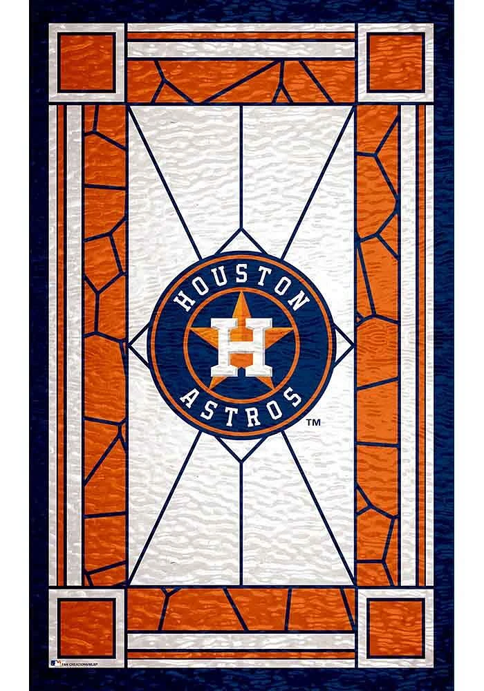 Houston Astros Stained Glass Sign