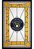 Milwaukee Brewers Stained Glass Sign