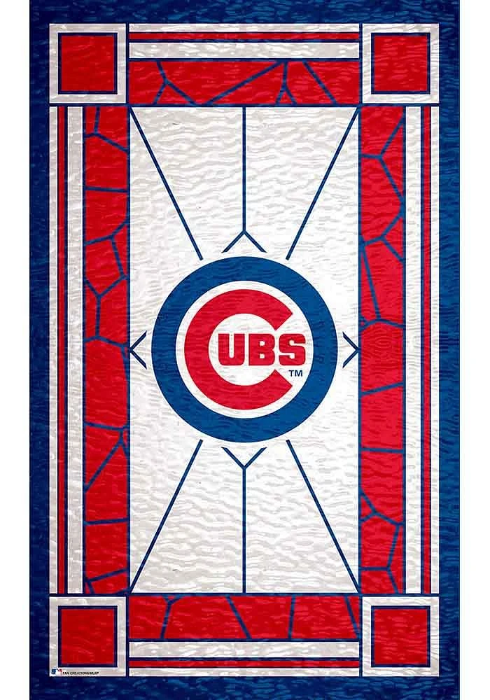 Chicago Cubs Stained Glass Sign