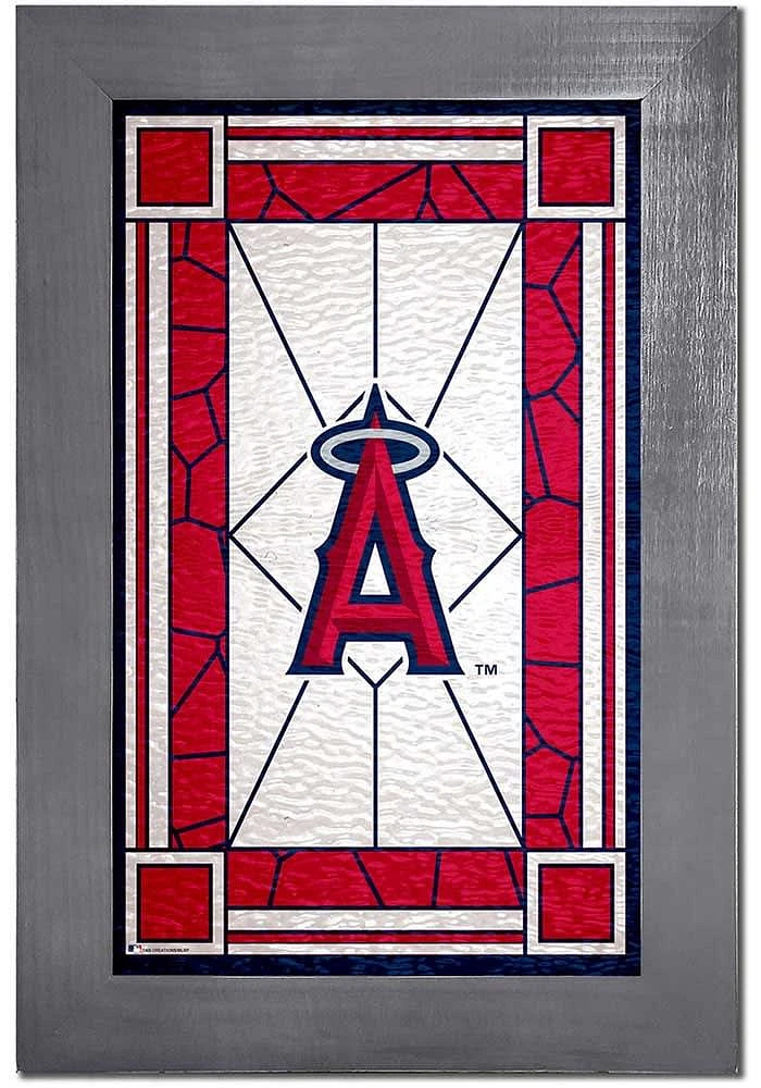 Los Angeles Angels Stained Glass Frame Sign