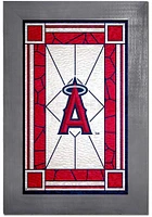 Los Angeles Angels Stained Glass Frame Sign