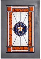 Houston Astros Stained Glass Frame Sign