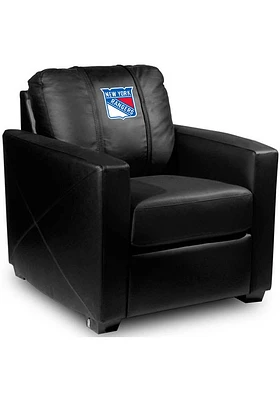 New York Rangers Faux Leather Club Desk Chair - Black