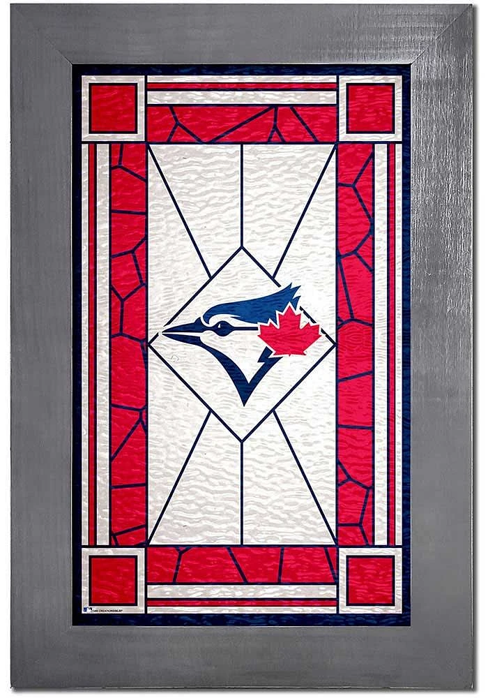 Toronto Blue Jays Stained Glass Frame Sign